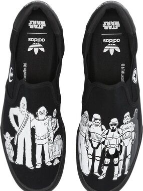 adidas Star Wars x Court Rallye Shoes Black Mens size 8 Women's 9.5 style FY5312